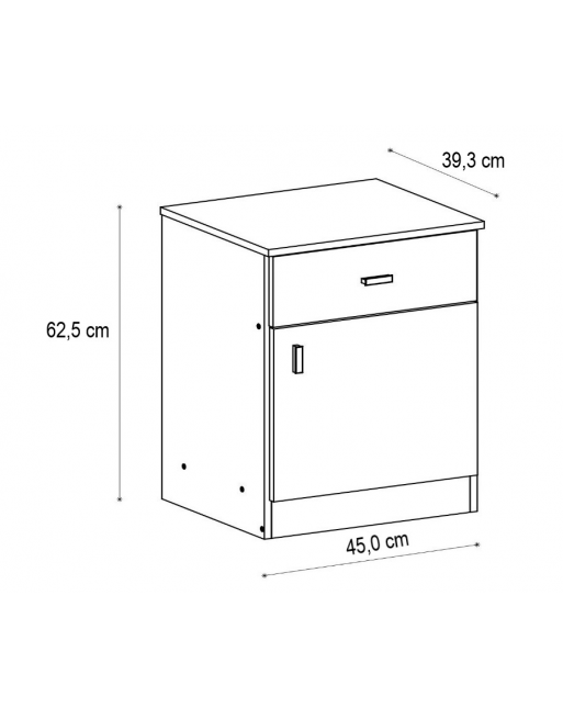 Mesa De Luz Pluspack Caj N Puerta Nevado Ricchezze