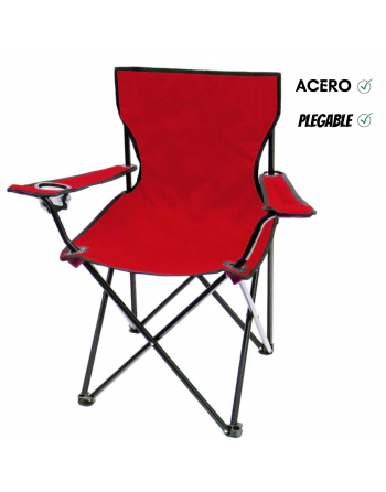 Silla Camping Plegable Rojo