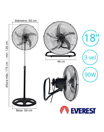 Ventilador 3 en 1 18" Everest