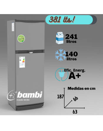 Heladera Bambi 2F1800 Plata