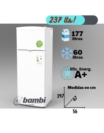 Heladera Bambi 2F1200 Blanca 