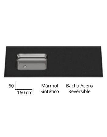 Mesada 160x60 sin socalo...