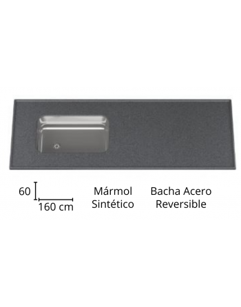 Mesada 160x60 sin socalo...