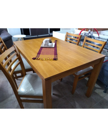 Combo Pino: mesa 120x70 + 4...