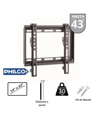 Soporte fijo de 14"a 43"...