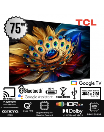 Televisor QLED 4K 75" TCL...