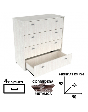 Comoda 4 cajones NATURE...
