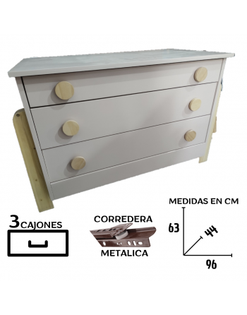 Comoda 3 cajones Equilibrio...