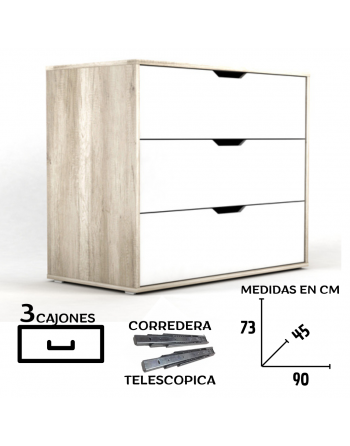 Comoda Europa 3 cajones...