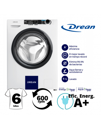 Lavarropas Drean 6KG 600RPM...