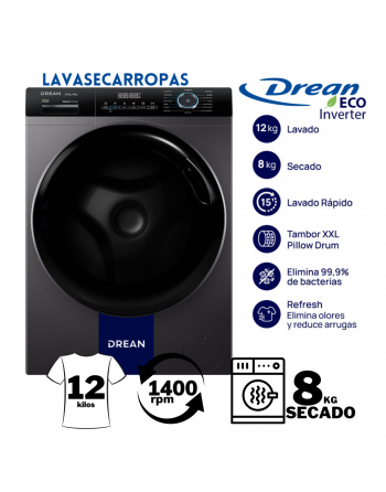 Lavasecarropas Drean 12kg...