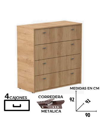 Comoda 4 cajones NATURE...