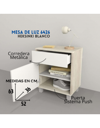Mesa de Luz 1 cajón 1...