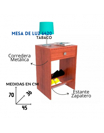 Mesa de Luz 1 cajón +...