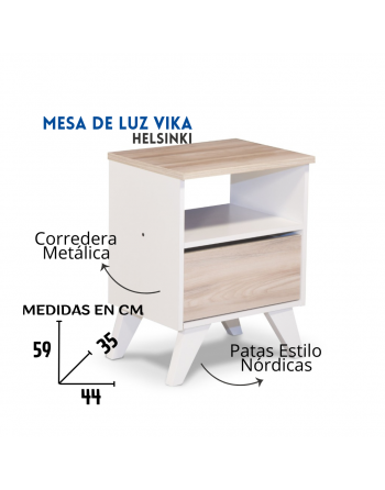 Mesa de Luz Vika 1 cajon...