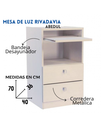 Mesa de Luz c/desayunador y...