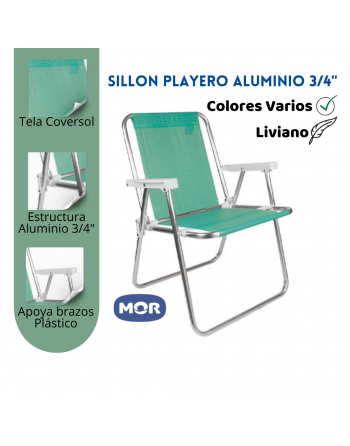 Silla playero Aluminio 3/4"...