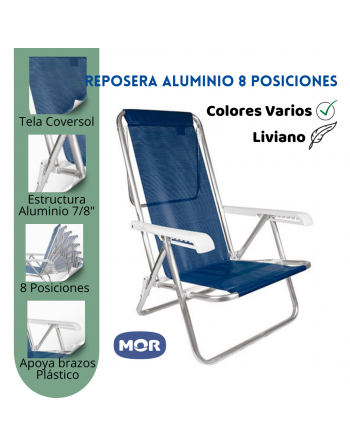 Reposera Aluminio 7/8, 8...