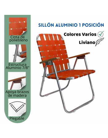 Sillón Marfil Aluminio 7/8...