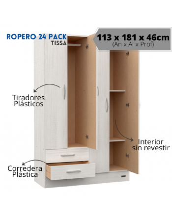 Placard 24 Pack 4 puertas 2...