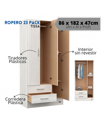 Placard 23 Pack 3 puertas 2...