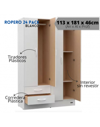 Placard 24 Pack 4 puertas 2...