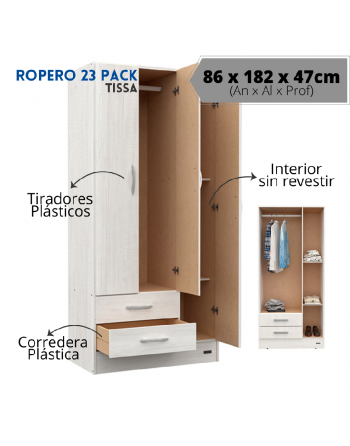 Placard 23 pack 3 puertas 2...