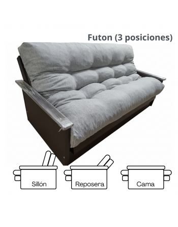 Futon 3 cuerpos Wengue +...