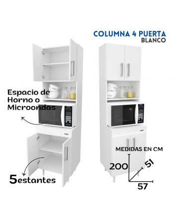 Columna Cocina 4 puertas...
