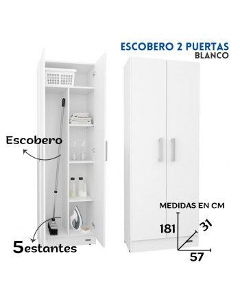 Escobero 2 puertas. Alto...