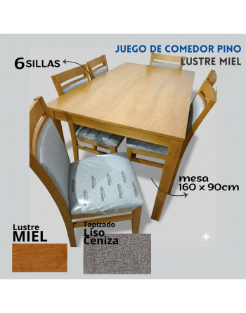 Combo Pino Mesa 160x90cm +...