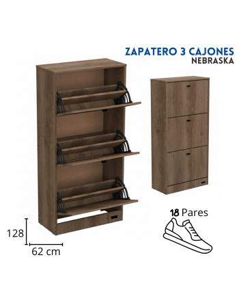 Zapatero 3 puertas Nebrasca...