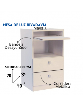 Mesa de Luz c/desayunador y...