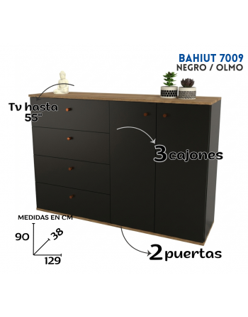 Bahiut 2 Puertas 4 Cajones...