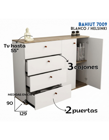 Bahiut 2 Puertas 4 Cajones...