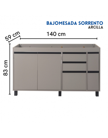 Bajo Mesada Sorrento 140cm...