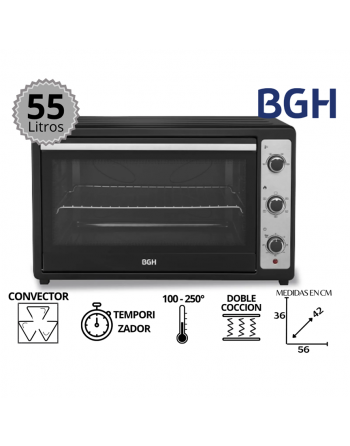 Horno Eléctrico BGH 55 Lts...