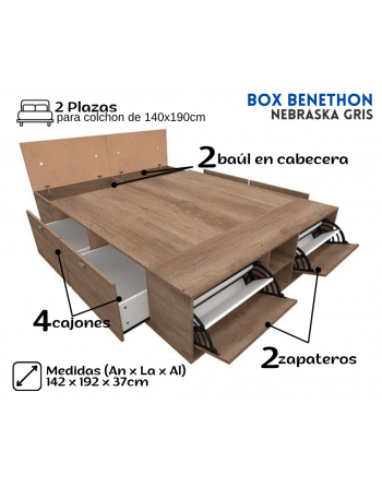 Box Benethon 4 cajones + 2...