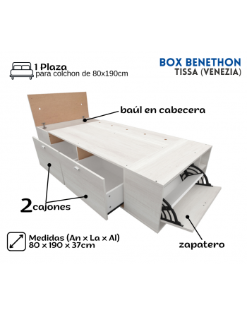 Box Benethon 2 cajones + 1...