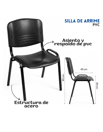 Silla Oficina fija LM pvc...