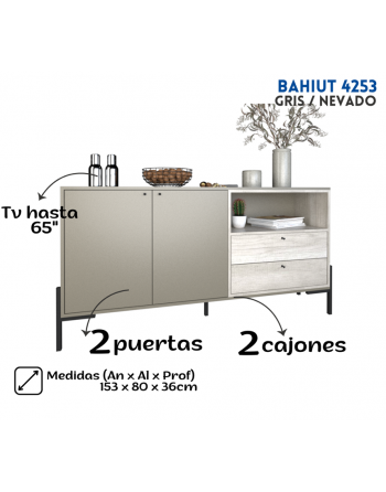 Bahiut 2 Puertas 2 Cajones...