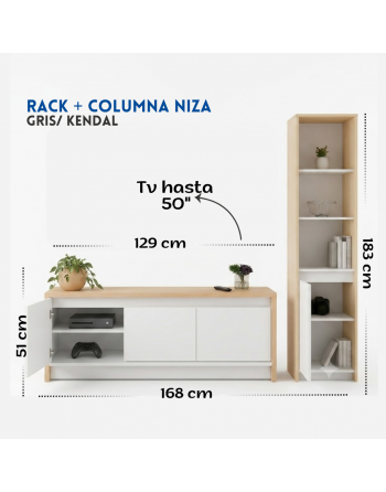 Rack + Columna Niza Blanco...