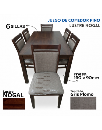 Combo Pino Mesa 160x90cm +...