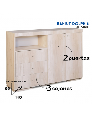 BAHIUT DOLFIN 140CM 2P3C...
