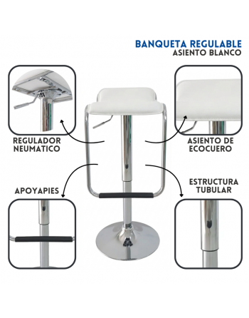 Banqueta Baja Ecocuero con...