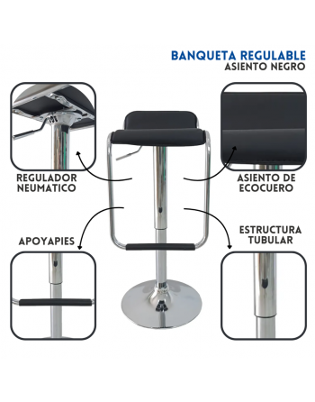 Banqueta Baja Ecocuero con...
