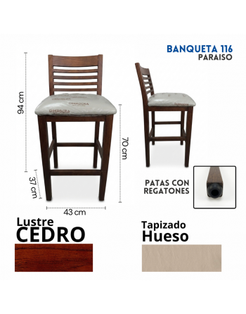 Banqueta Paraiso (116pa) -...