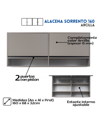ALACENA SORRENTO 1.60 MTS....