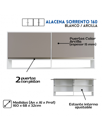ALACENA SORRENTO 1.60 MTS....