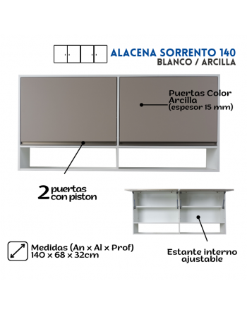 ALACENA SORRENTO 1.40 MTS....